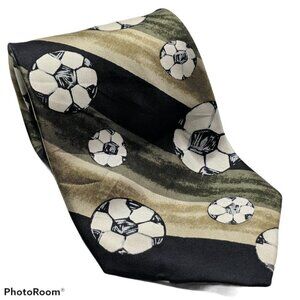 Save The Children Soccer Rules Tie Black Gray